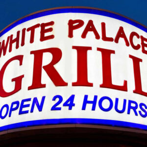 White Palace bright sign